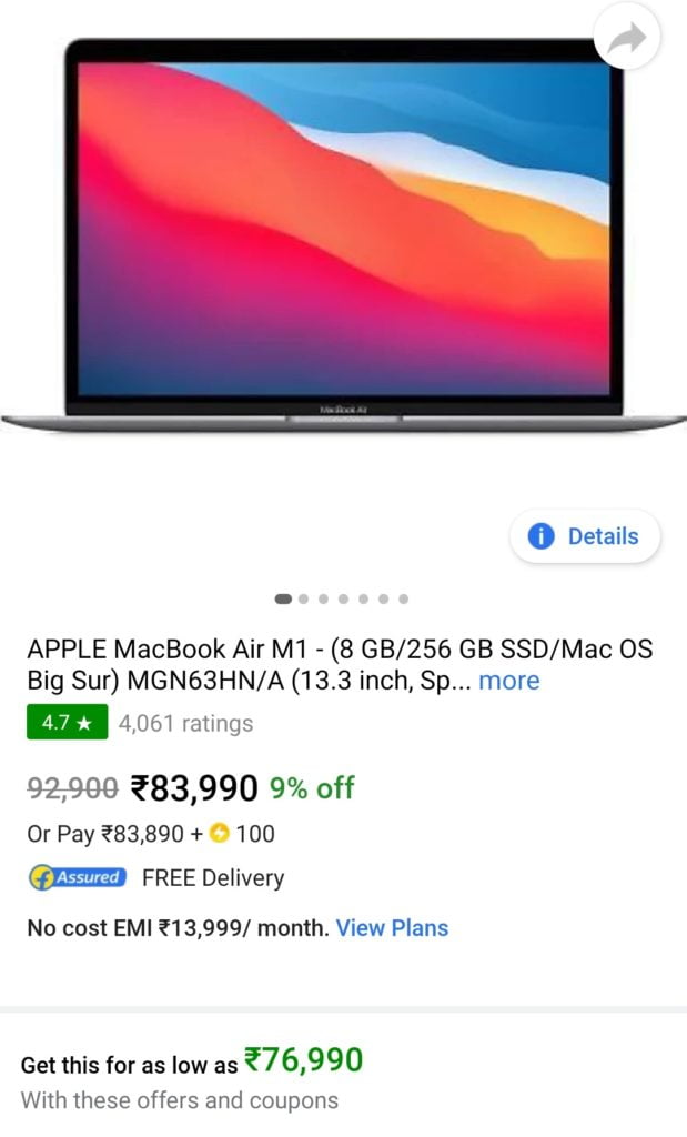 apple m1 flipkart